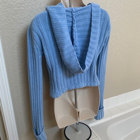 Light Blue Crop Sweater - Picture 3 of 7